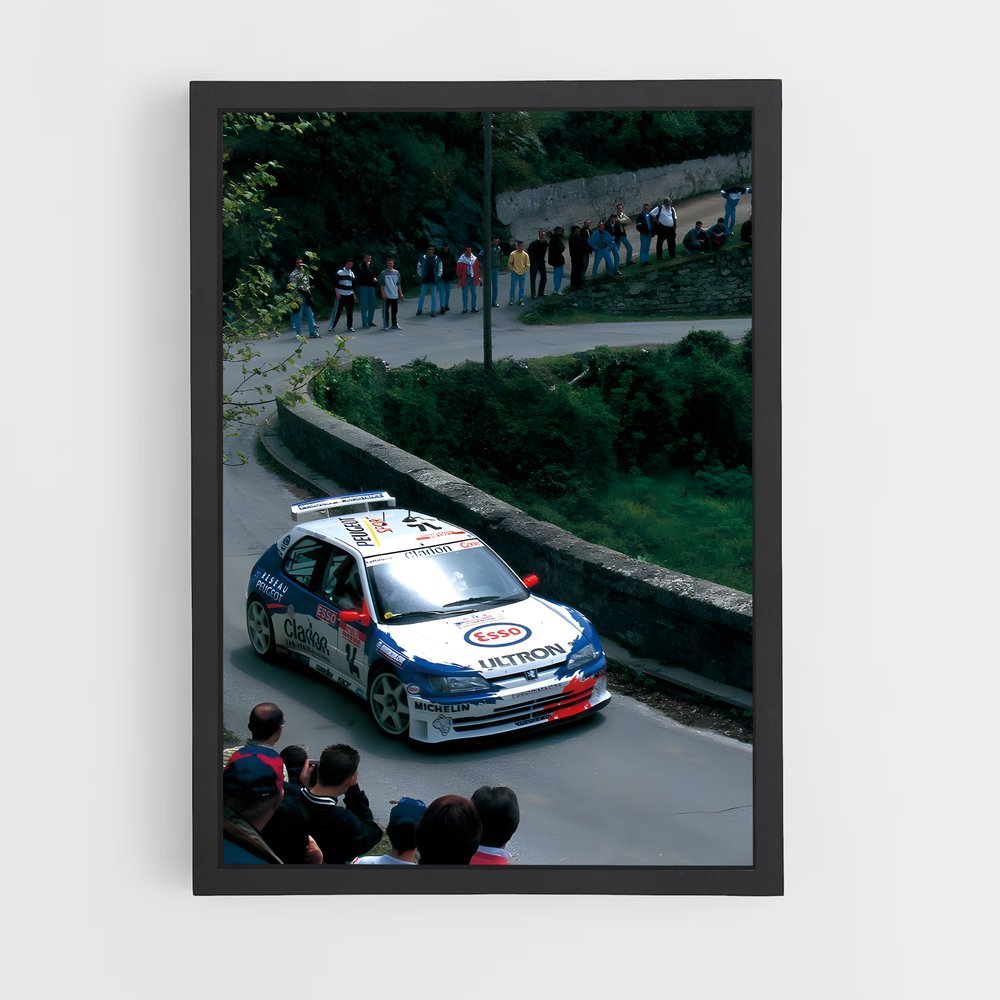 Poster Rallye en Folie – affiche Peugeot (vue 2)